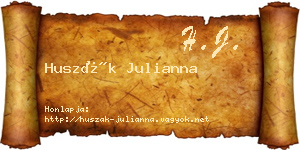 Huszák Julianna névjegykártya