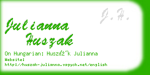 julianna huszak business card